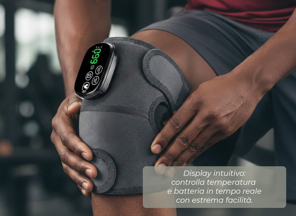 MENDWAVE massaggiatore ergonomico 3in1 con doppia azione vibrazione e calore, tripla impostazione di temperatura, massaggio vibrante personalizzato