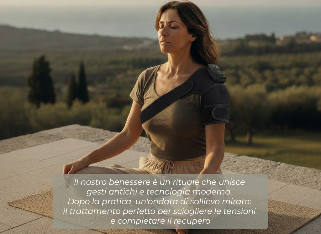 MENDWAVE massaggiatore ergonomico 3in1 con doppia azione vibrazione e calore, tripla impostazione di temperatura, massaggio vibrante personalizzato